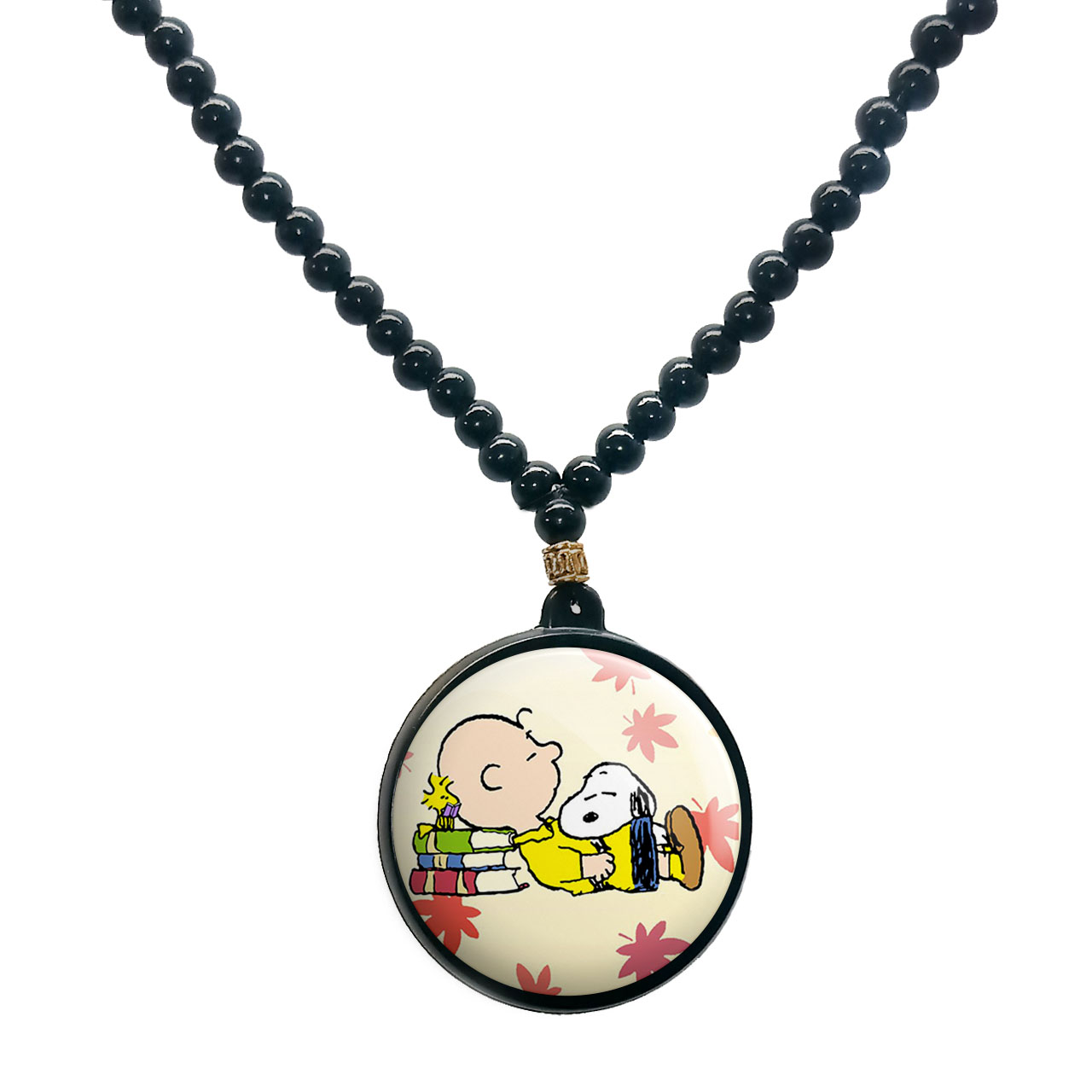 گردنبند پرمانه طرح اسنوپی کد pmd.14431 مدل دو طرفه