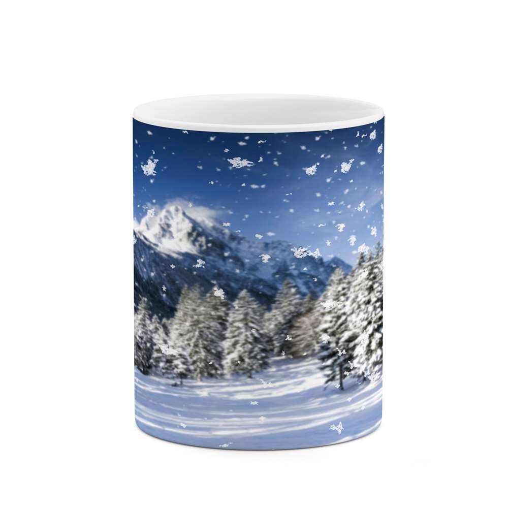 ماگ کاکتی طرح منظره برفی مدل mgs14994