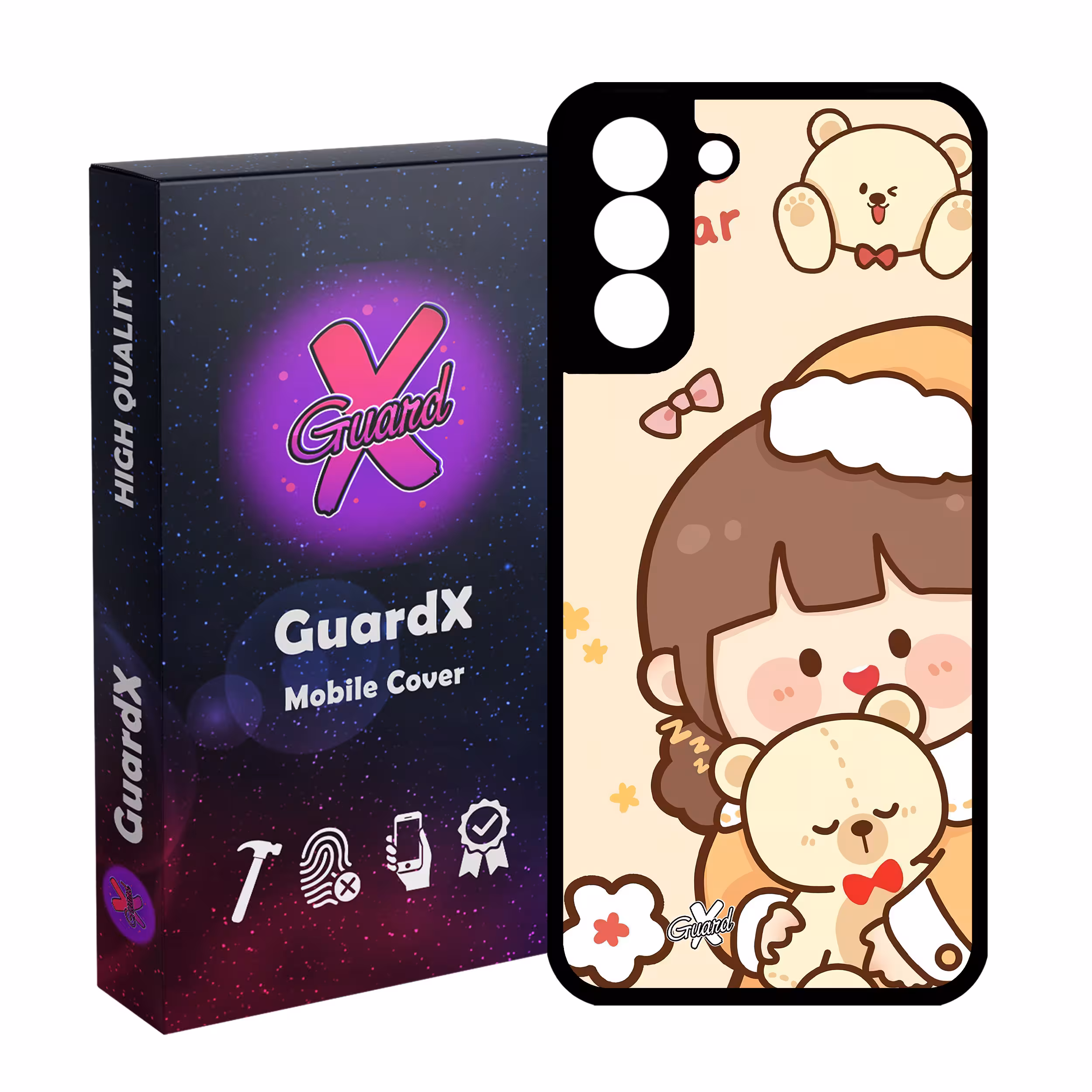 کاور گارد ایکس طرح Girl مدل Glass10524 مناسب برای گوشی موبایل سامسونگ Galaxy S21 FE