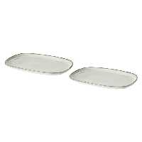 بشقاب سرامیکی طرح سنگ ایکیا مدل GLADELIG ابعاد 20*13 جفتی