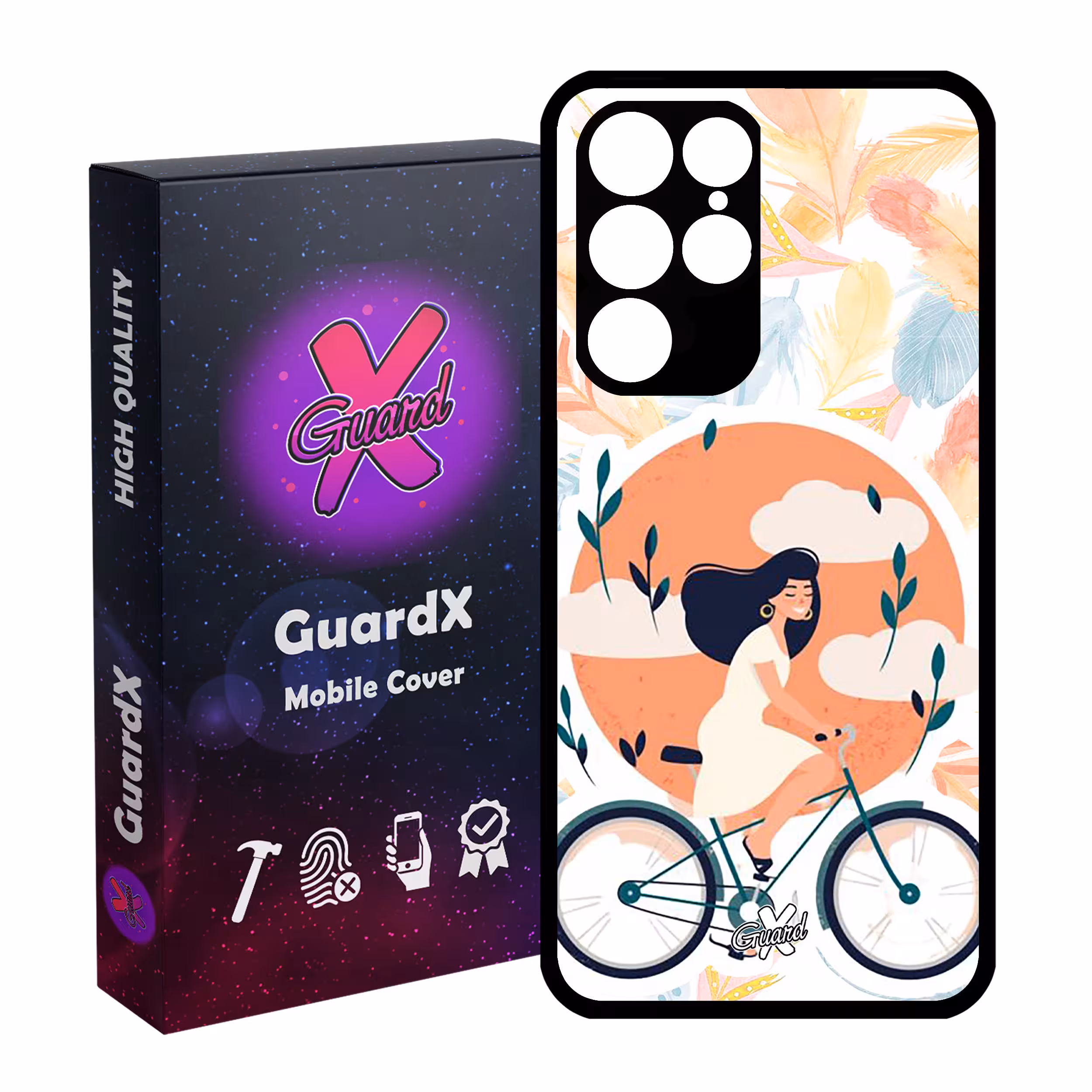 کاور گارد ایکس طرح Girl مدل Glass10340 مناسب برای گوشی موبایل سامسونگ Galaxy S22 Ultra