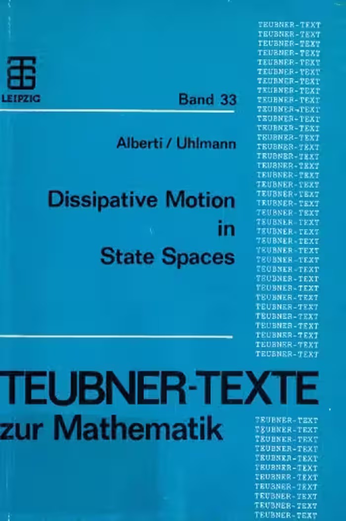 خرید و دانلود نسخه کامل کتاب Dissipative motion in state spaces