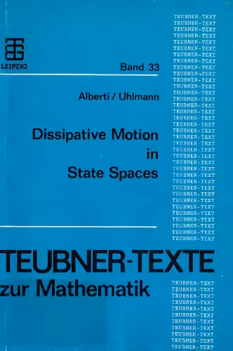 خرید و دانلود نسخه کامل کتاب Dissipative motion in state spaces
