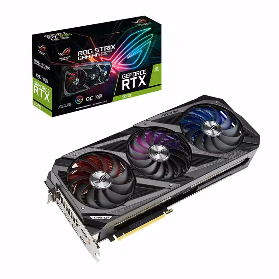 خرید کارت گرافیک ایسوس Graphics ASUS ROG STRIX RTX 3080 O10G GAMING با بهترین قیمت