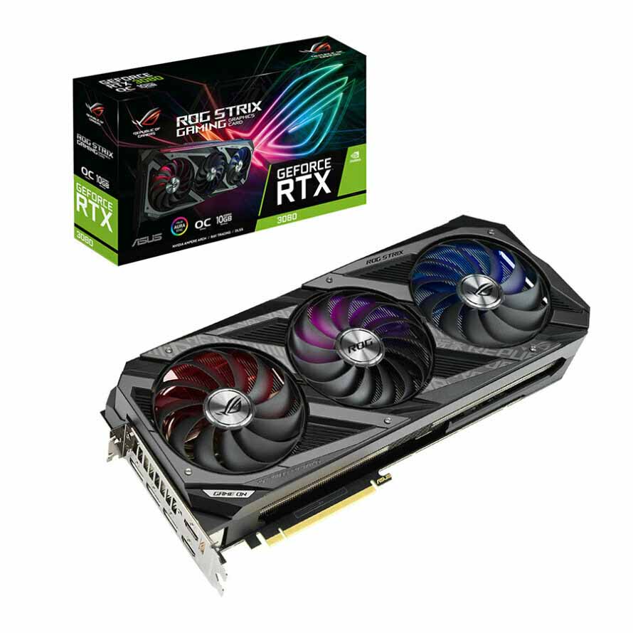 خرید کارت گرافیک ایسوس Graphics ASUS ROG STRIX RTX 3080 O10G GAMING با بهترین قیمت