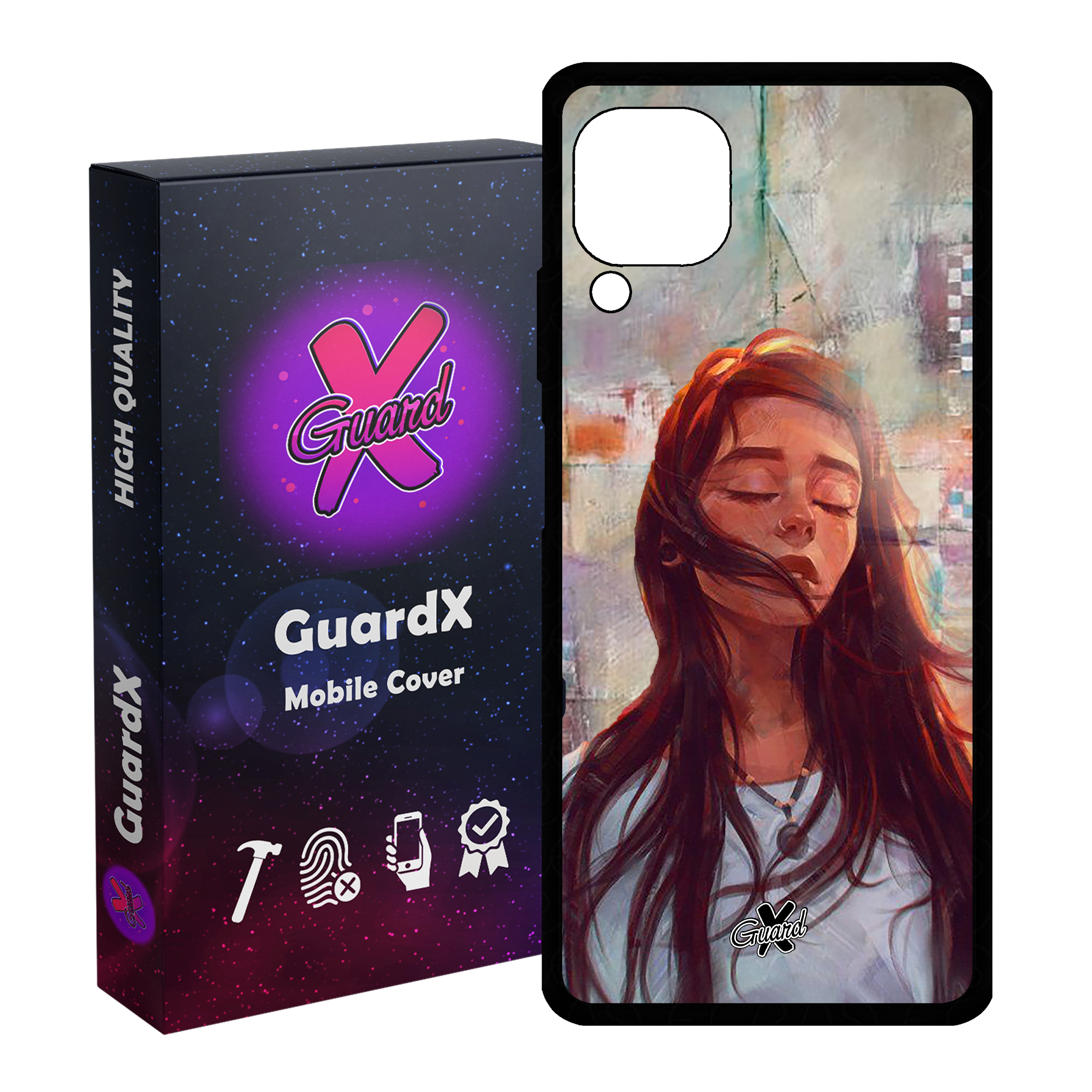 کاور گارد ایکس طرح Girl مدل Glass10056 مناسب برای گوشی موبایل هوآوی Nova 7i / Nova 6 SE / P40 Lite