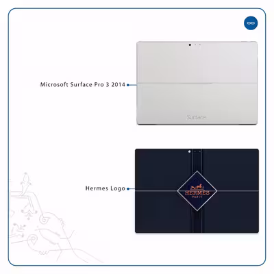 برچسب پوششی ماهوت مدل Hermes-Logo مناسب برای تبلت مایکروسافت Surface Pro 3 2014