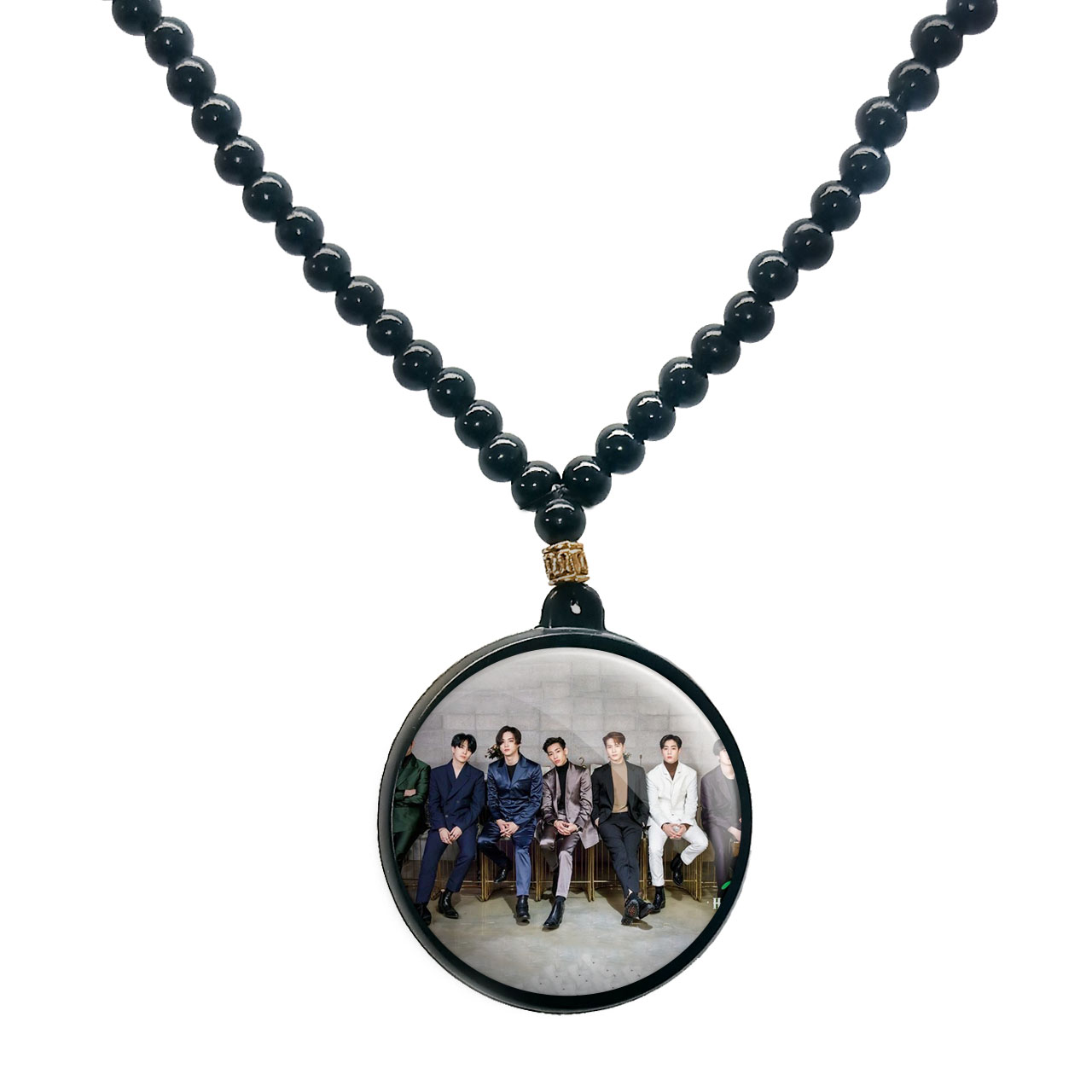 گردنبند پرمانه طرح GOT7 کد pmd.19026 مدل دو طرفه