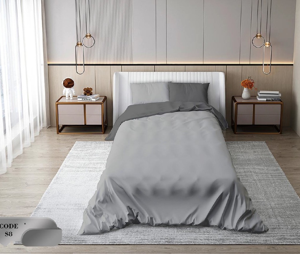 خرید و راهنمای سرویس روتختی 2 نفره 6 تکه ابعاد 2.25 ×2.35 کشدار ضد حساسیت و عرق کد S8 | ست خواب و ست روتختی