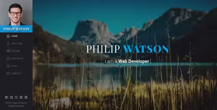 دانلود قالب HTML رزومه Watson