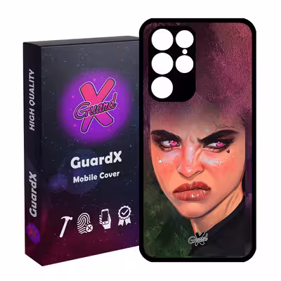 کاور گارد ایکس طرح Girl مدل Glass10260 مناسب برای گوشی موبایل سامسونگ Galaxy S22 Ultra