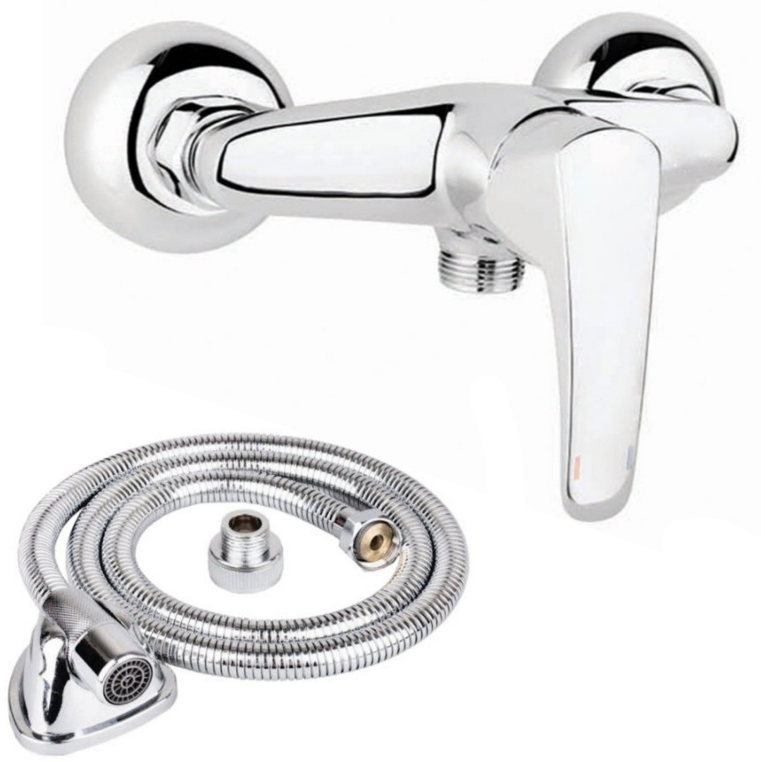 شیر سرویس بهداشتی شیرالات رز مدل یکتا به همراه شلنگ توالت