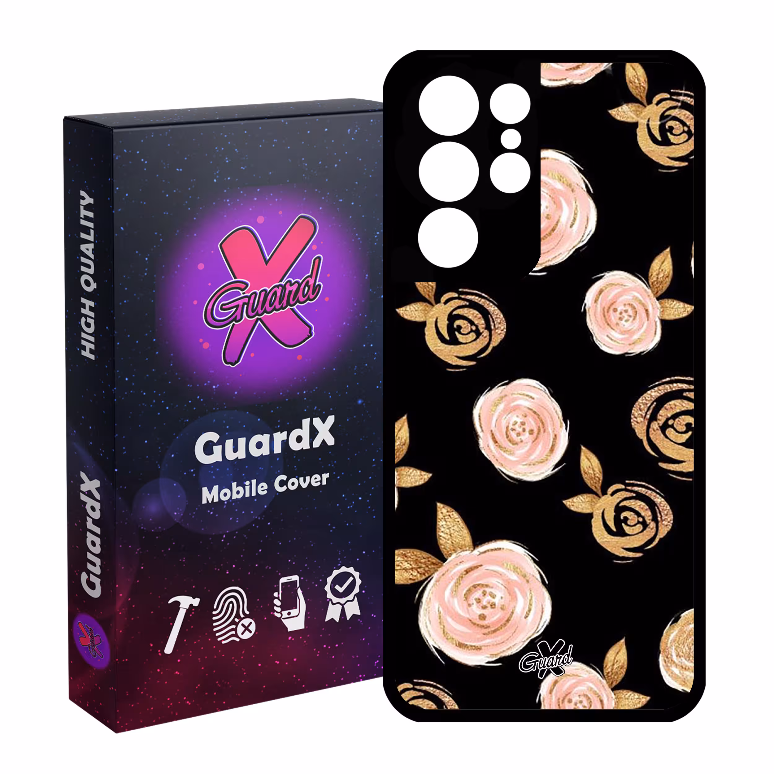 کاور گارد ایکس طرح Flower مدل Glass10105 مناسب برای گوشی موبایل سامسونگ Galaxy S21 Ultra