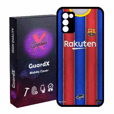 کاور گارد ایکس طرح بارسلونا مدل Glass10228 مناسب برای گوشی موبایل سامسونگ Galaxy A02s / M02s