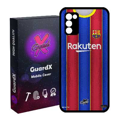 کاور گارد ایکس طرح بارسلونا مدل Glass10228 مناسب برای گوشی موبایل سامسونگ Galaxy A02s / M02s