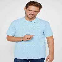 تی شرت یقه پولو آبی مردانه کلاسیک مناسب و معمولی برش 100 ٪ پنبه مسطح PIKE POLO YAKA T Tudors