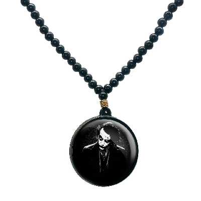 گردنبند پرمانه طرح جوکر کد pmd.6076 مدل دو طرفه