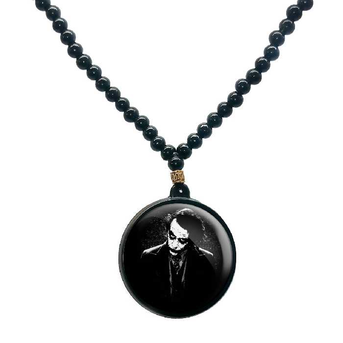 گردنبند پرمانه طرح جوکر کد pmd.6076 مدل دو طرفه