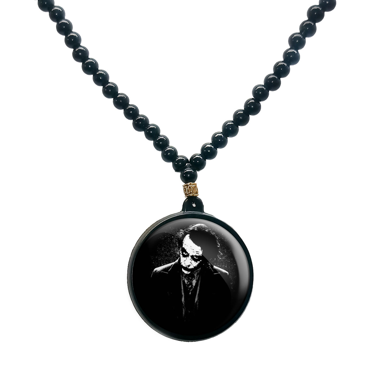 گردنبند پرمانه طرح جوکر کد pmd.6076 مدل دو طرفه