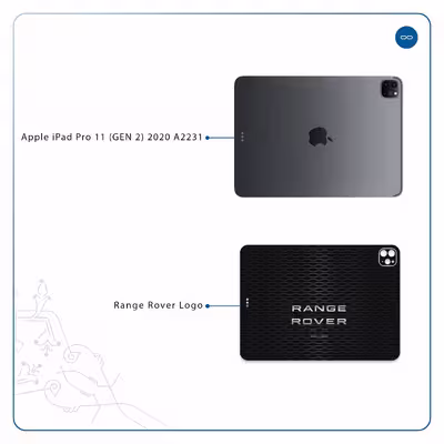 برچسب پوششی ماهوت مدل Range-Rover-Logo مناسب برای تبلت اپل iPad Pro 11 (GEN 2) 2020 A2231
