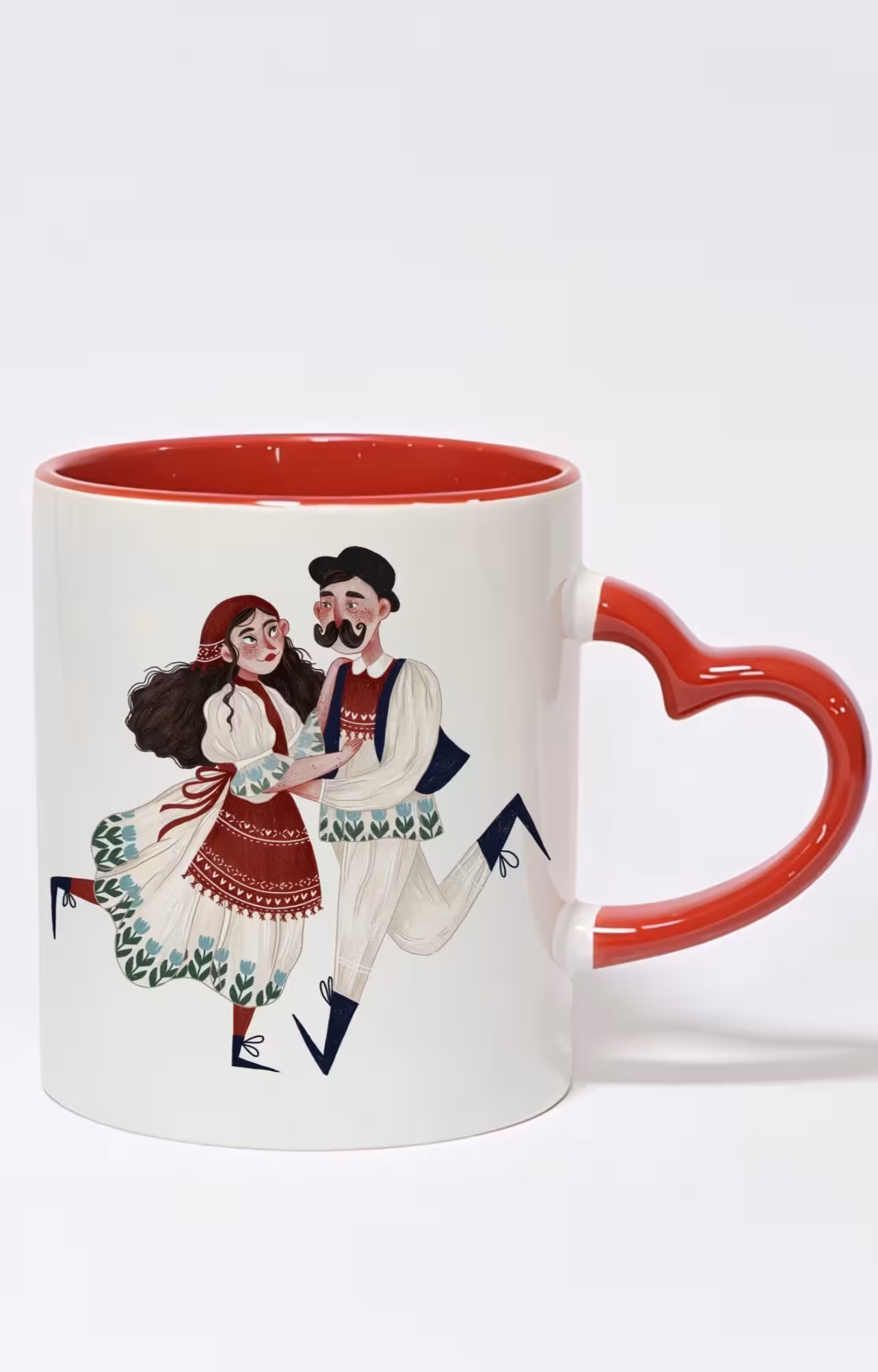 ماگ دسته قلبی رنگی طرح عاشقانه شب یلدا کد 10349