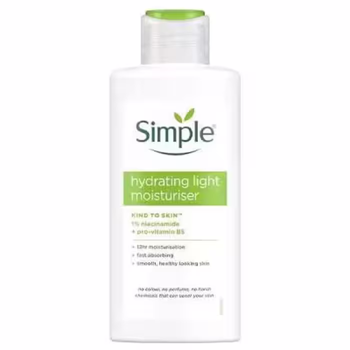 کرم مرطوب کننده و آبرسان سیمپل مدل hydrating light حجم 125 میل
