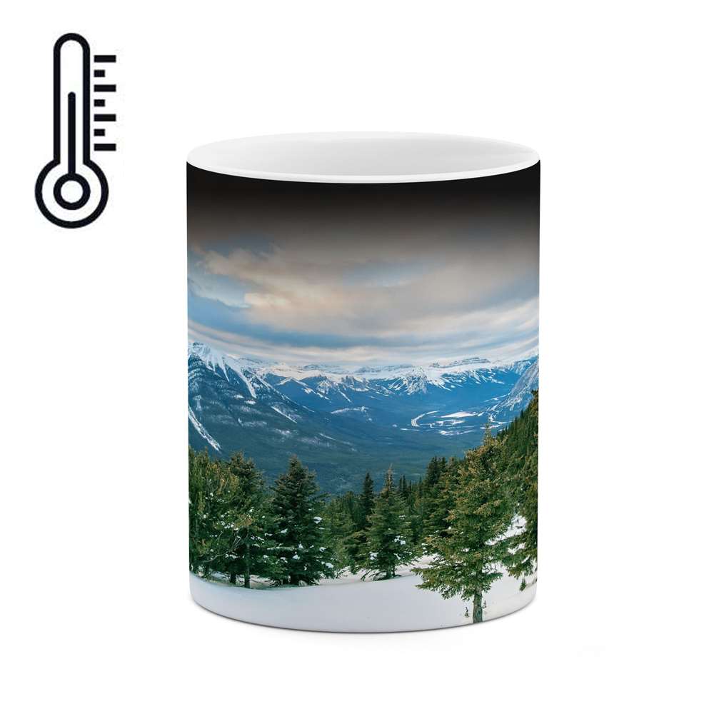 ماگ حرارتی کاکتی طرح منظره برفی مدل mgh14876