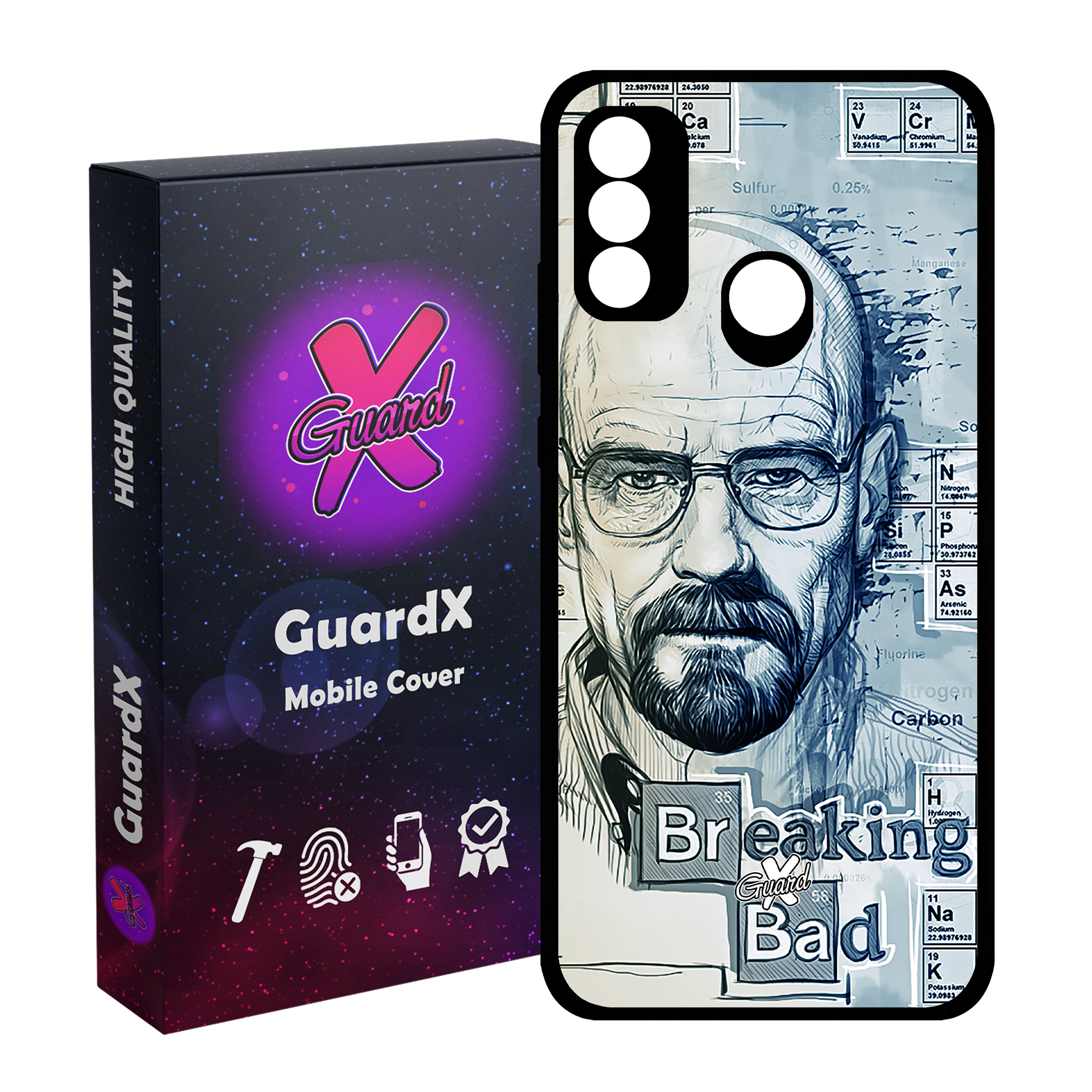 کاور گارد ایکس طرح Breaking Bad مدل Glass10202 مناسب برای گوشی موبایل هوآوی P Smart 2020