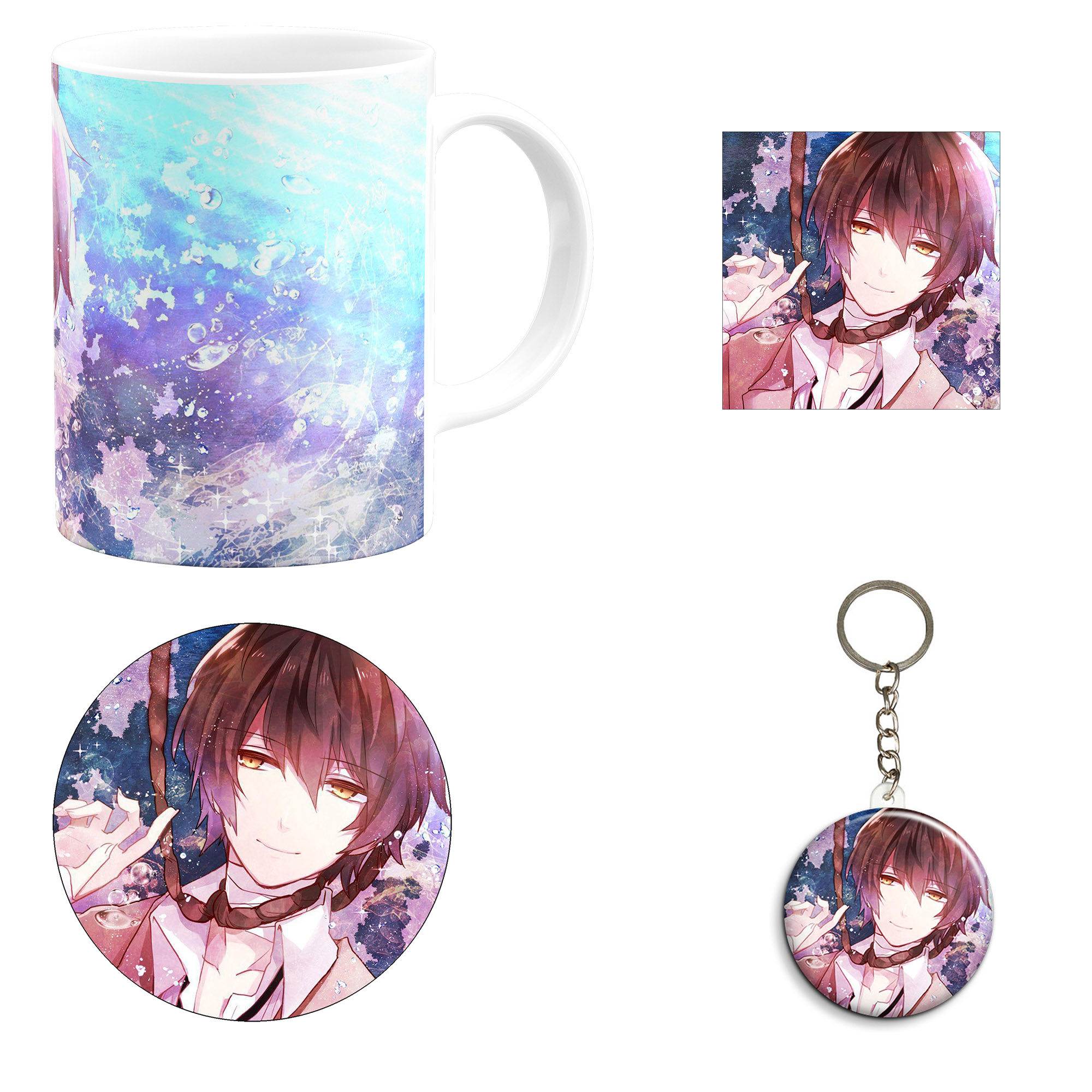 ست هدیه ماگ مدل انیمه سگ‌های ولگرد بونگو طرح bungou stray dogs کد M15