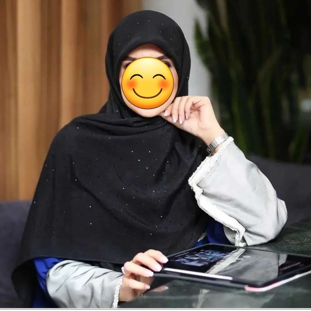 روسری نخی مشکی نگینی شیک