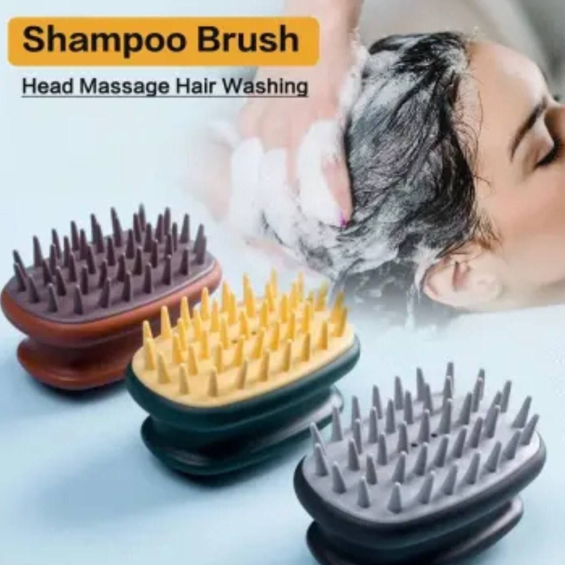 برس ماساژور مو افزایش خون رسانی به پوست سر فوق العاده نرم لایه برداری ملایم کاهش ریزش مو برداشتن شوره و چربی کف سر
