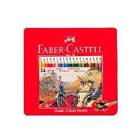مداد رنگی 24 رنگ فابرکاستل مدل جعبه فلزی