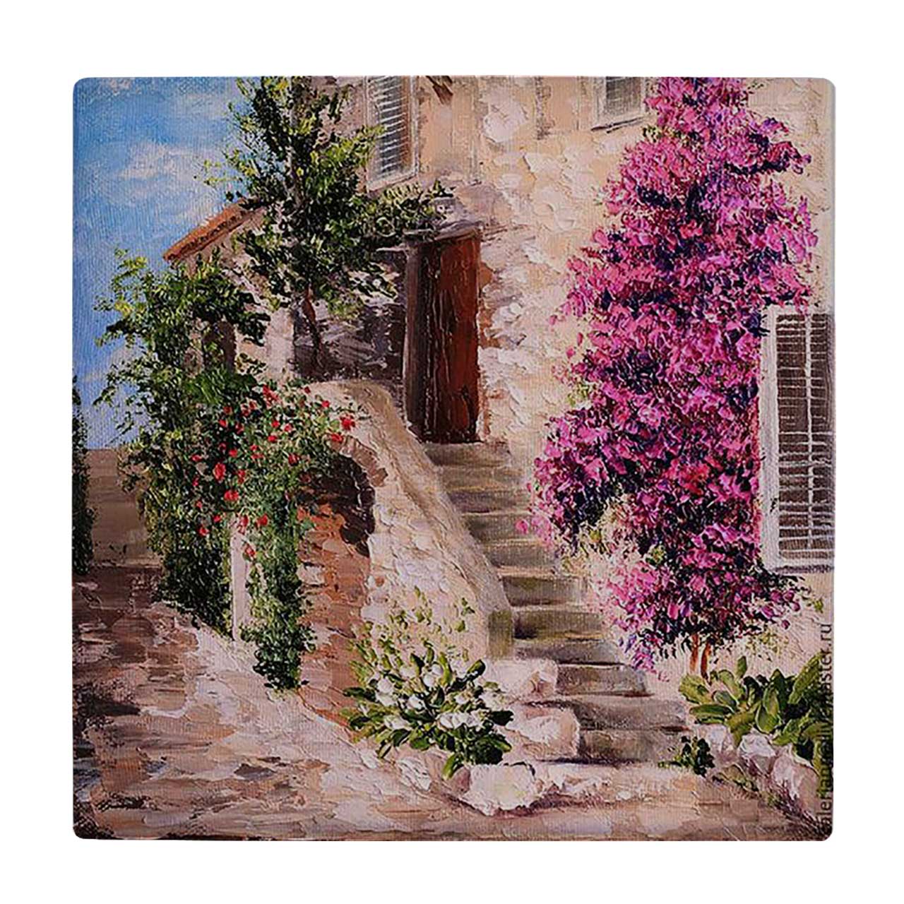 کاشی کارنیلا طرح حیاط و پله های قدیمی کد wkk3856