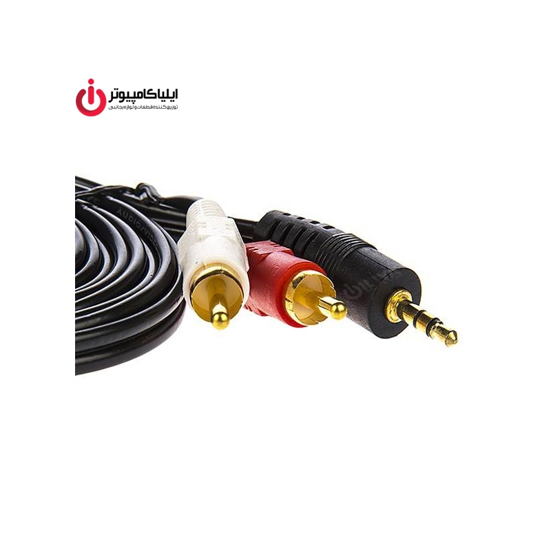 کابل صدا 35 میلیمتری استریو به دو فیش RCA به طول10 متر