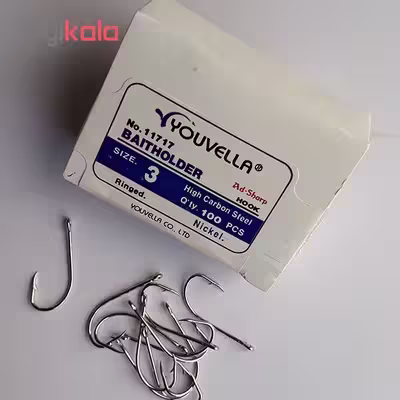 قلاب ماهیگیری یوولا مدل 11717 سایز 3 بسته 100 عددی 