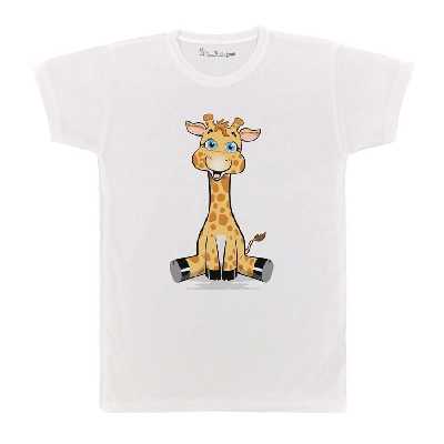 تی شرت بچگانه پرمانه طرح زرافه بامزه کد pmt.5656