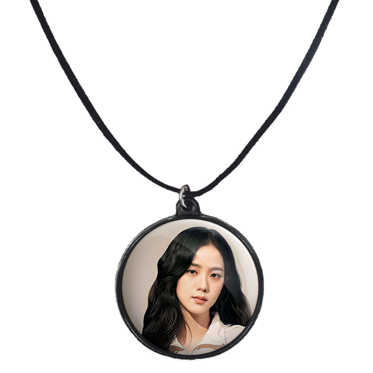 گردنبند پرمانه طرح بلک پینک کد pmb.17811 مدل دو طرفه