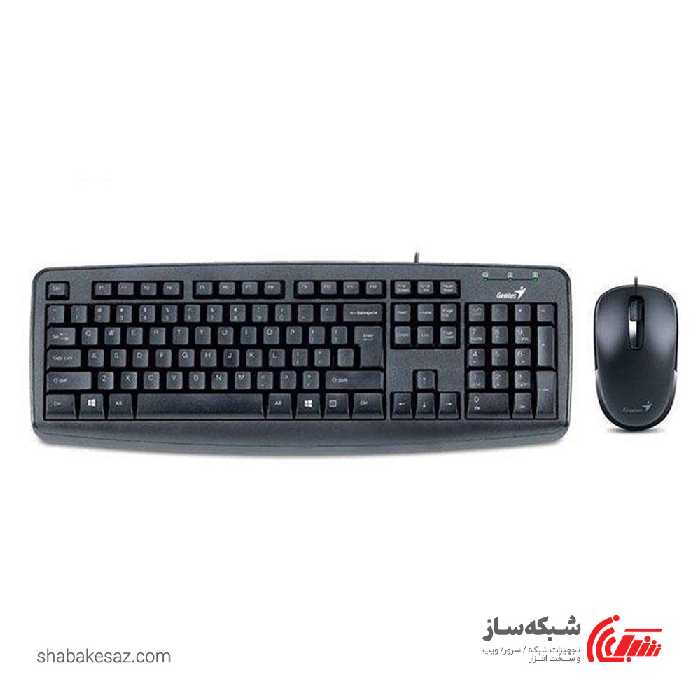 قیمت و خرید کیبورد و ماوس با سیم جنیوس Genius KM-160 - شبکه ساز