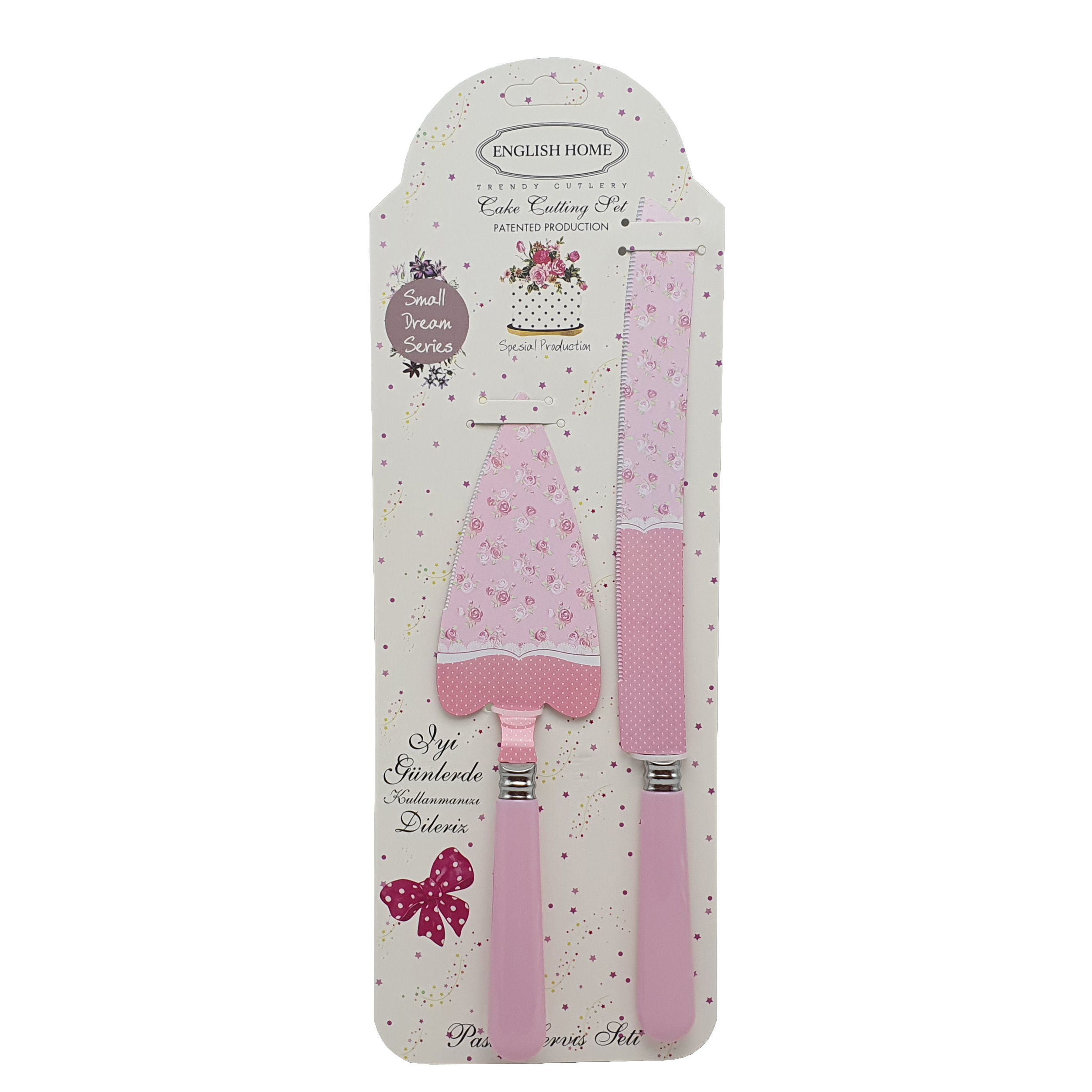 ست کارد و کفگیر سرو کیک انگلیش هوم طرح گل کد 5249