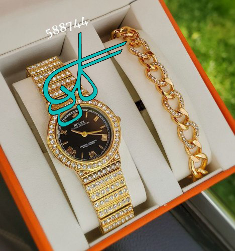 خرید باکس هدیه ساعت و دستبند زنانه کیفیت عالی رنگ ثابت کد 1815379 - ردگل