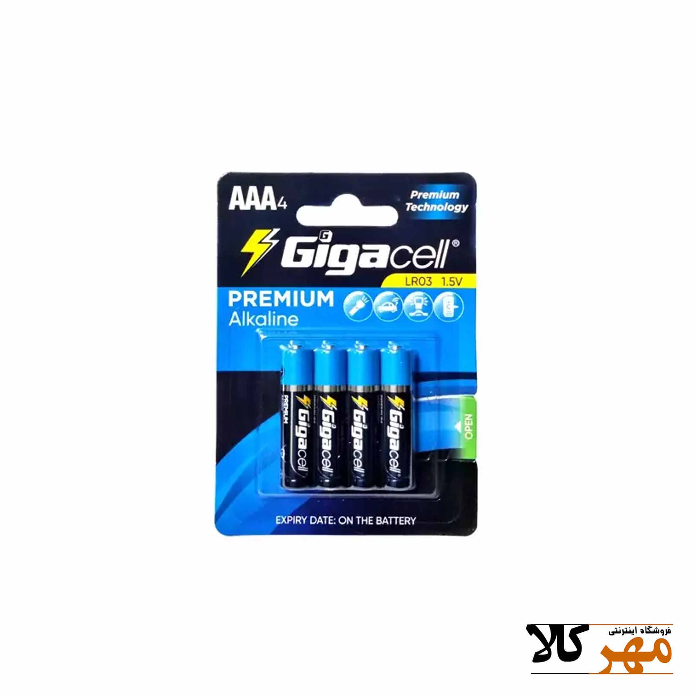 باتري 4 تايي شيرينگ نيم قلم گيگاسل