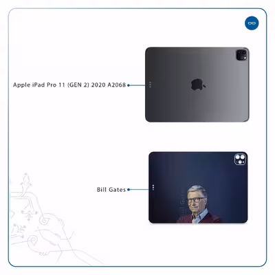برچسب پوششی ماهوت مدل Bill Gates مناسب برای تبلت اپل iPad Pro 11 (GEN 2) 2020 A2068