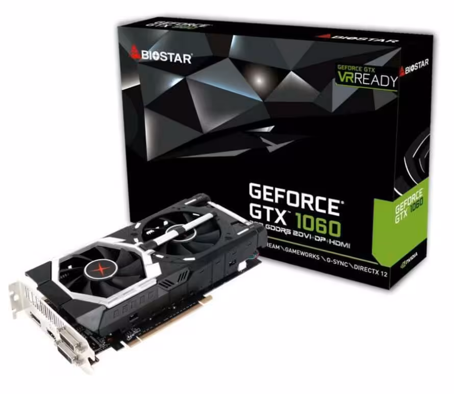 کارت گرافیک بایواستار GTX 1060 6GB GDDR5