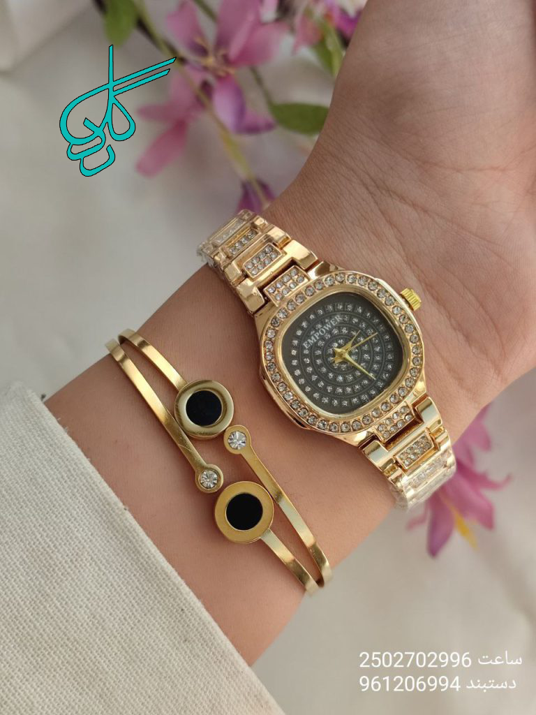 خرید ست ساعت نگیندار و دستبند زنانه کد 1815007 - ردگل