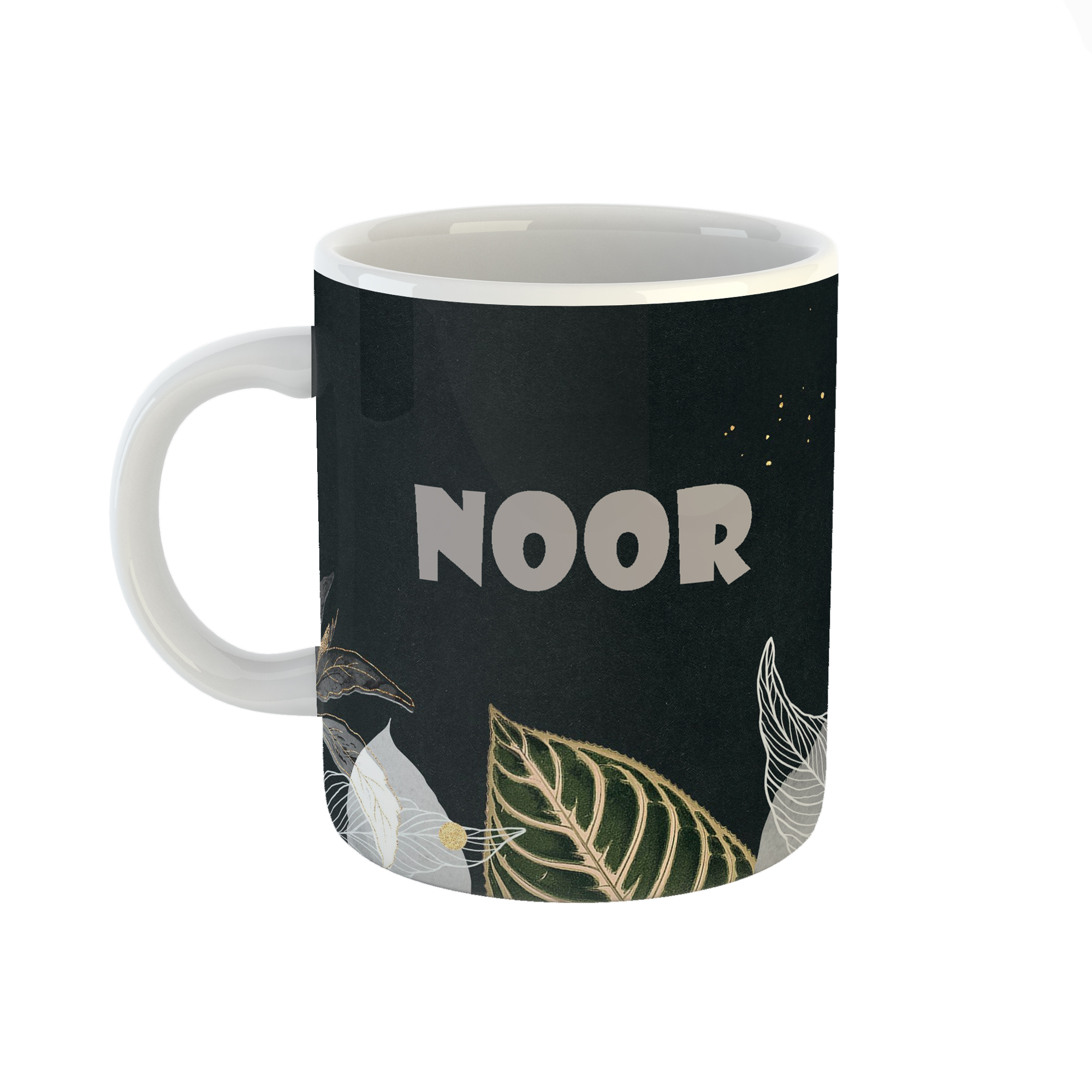 ماگ طرح اسم نور مدل برگ کد 531