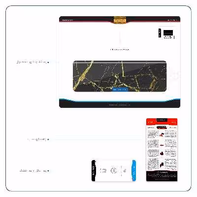 برچسب پوششی ماهوت مدل Graphite-Gold-Marble مناسب برای تبلت مایکروسافت Surface Pro 3 2014