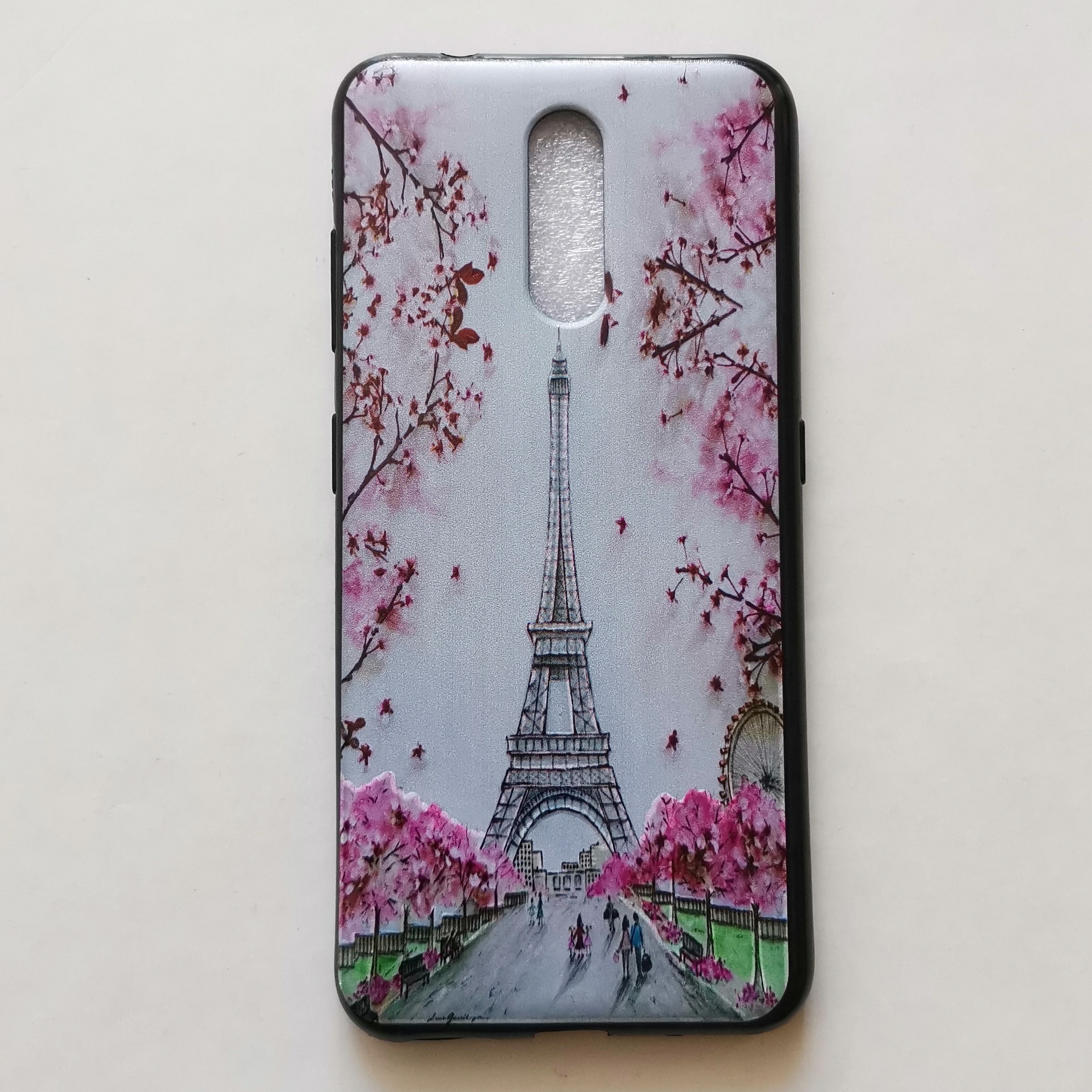 قاب طرحدار  ژله ای منظره ایفل مناسب گوشی نوکیا 3.2