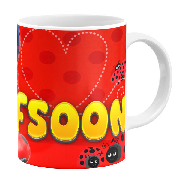 ماگ طرح دختر کفشدوزکی مدل افسون