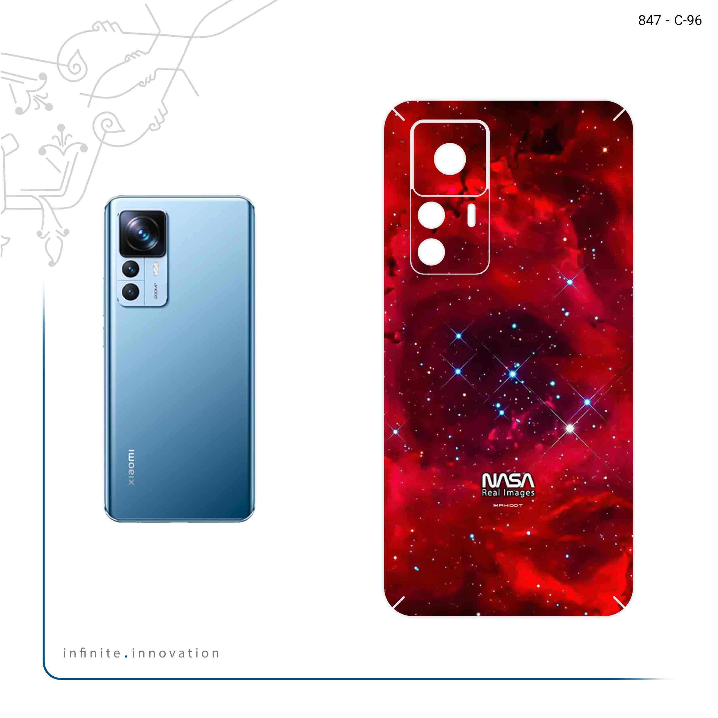 برچسب پوششی ماهوت مدل Universe b NASA 10 مناسب برای گوشی موبایل شیائومی 12T Pro