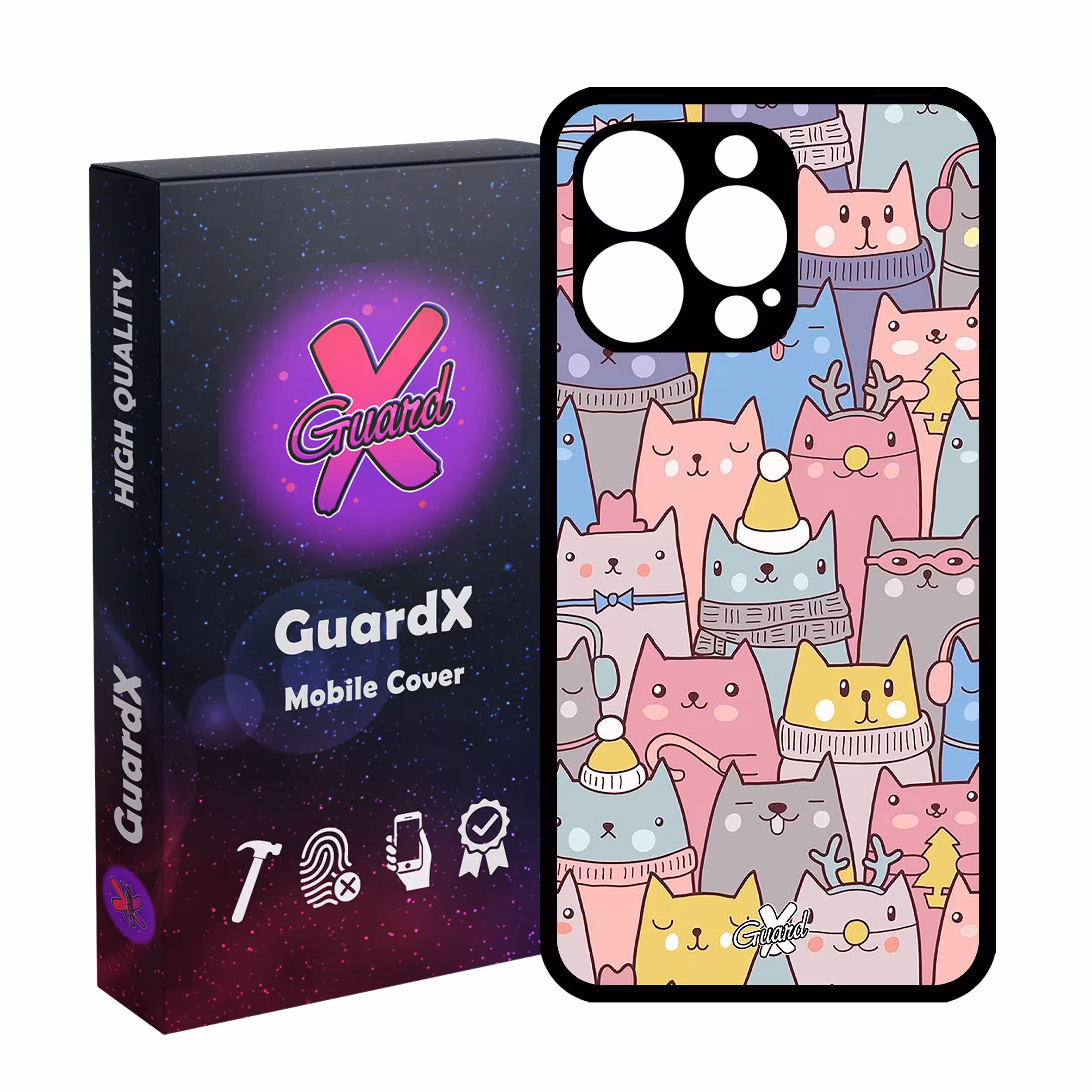 کاور گارد ایکس طرح Cat مدل Glass10074 مناسب برای گوشی موبایل اپل iPhone 13 Pro